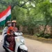 Smriti Irani Rides Scooter To Work